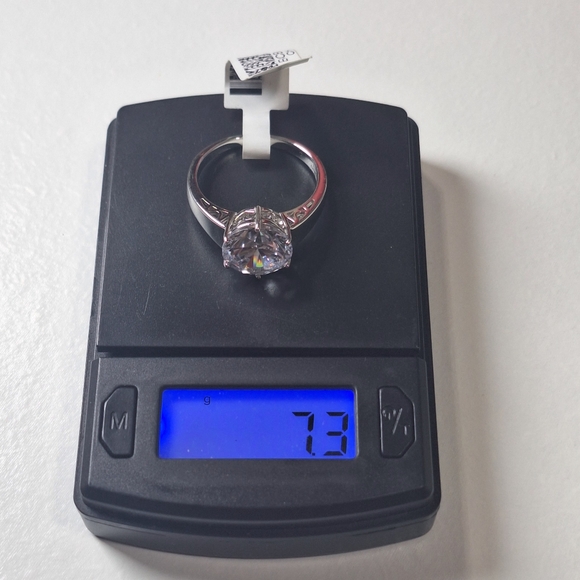 Vintage Sterling Silver JTV 925 Cubic Zirconia Women's Ring 7.3g Sz 11.5 NWT - Picture 7 of 10